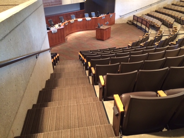 El Paso County Commissioner's Chambers aisle