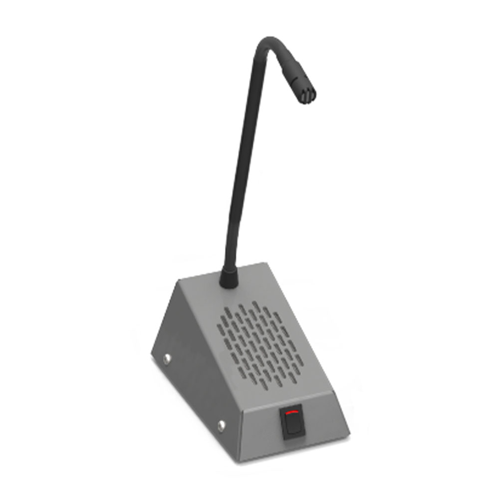 Curved Microphone Window Intercom System